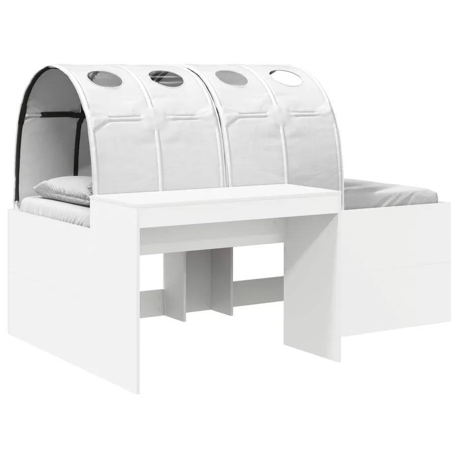Lit avec Tunnel 3 pc Chêne Artisanal et Blanc Bois d'ingénierie - 2