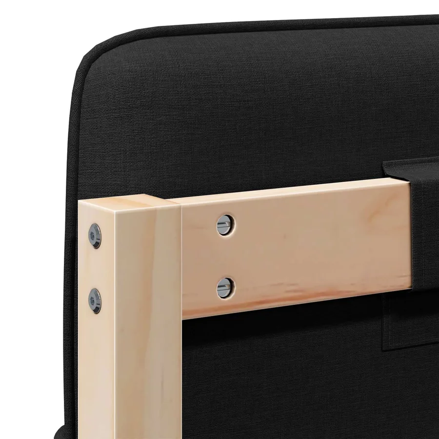 Tête de lit capitonnée Marron et Noir 150 cm Pin massif - 8