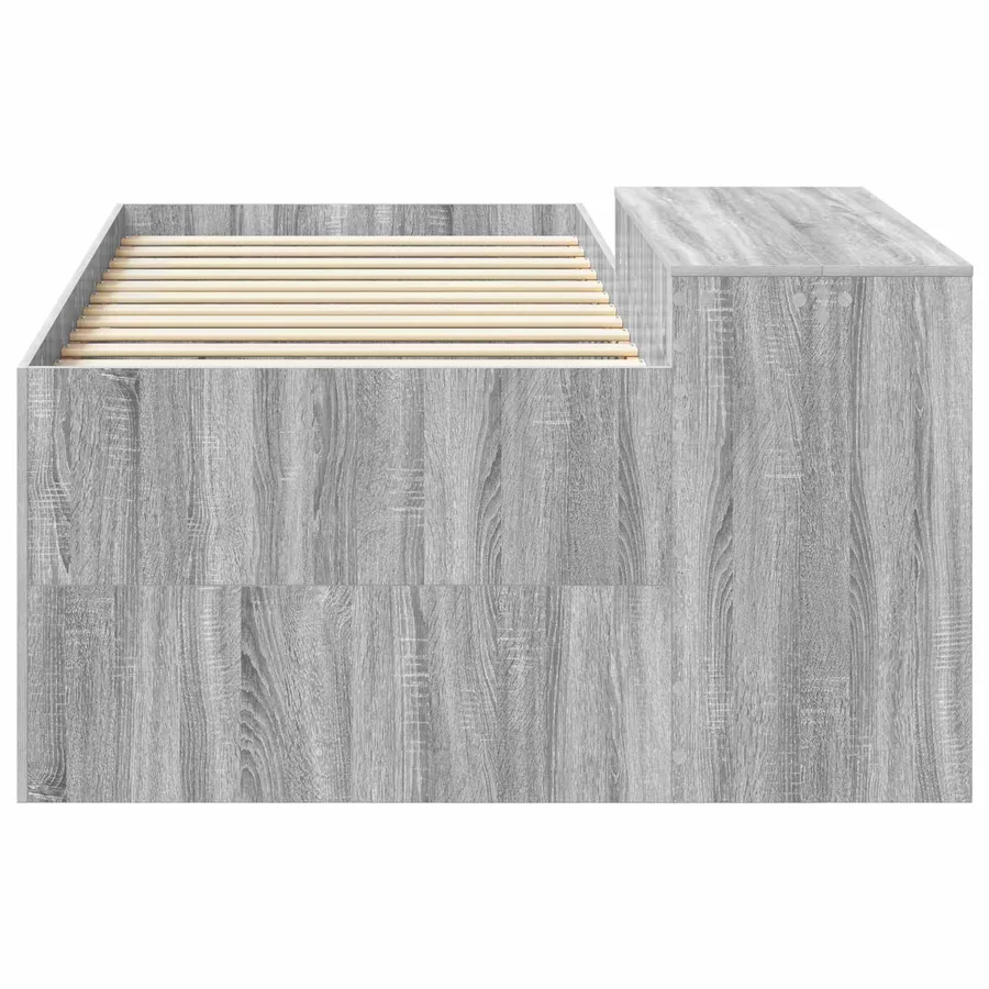 Lit haut pour enfants avec bureau Sonoma gris 90 x 200 cm - 4