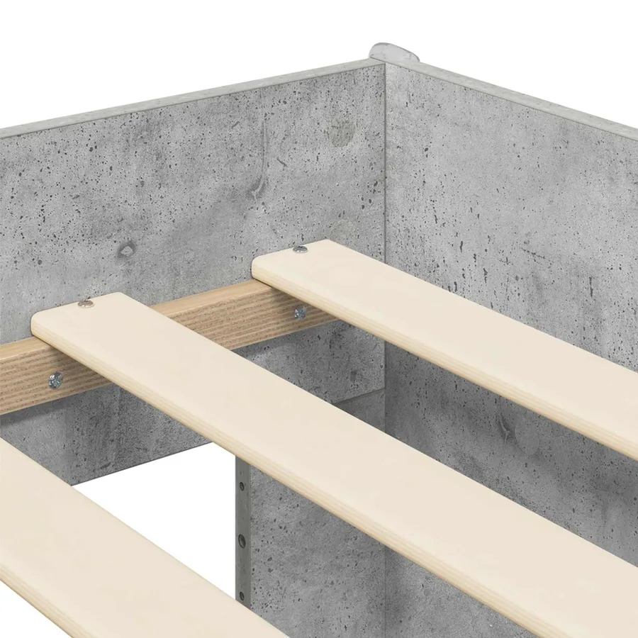 Lit haut pour enfants avec bureau Gris béton 90 x 200 cm - 6