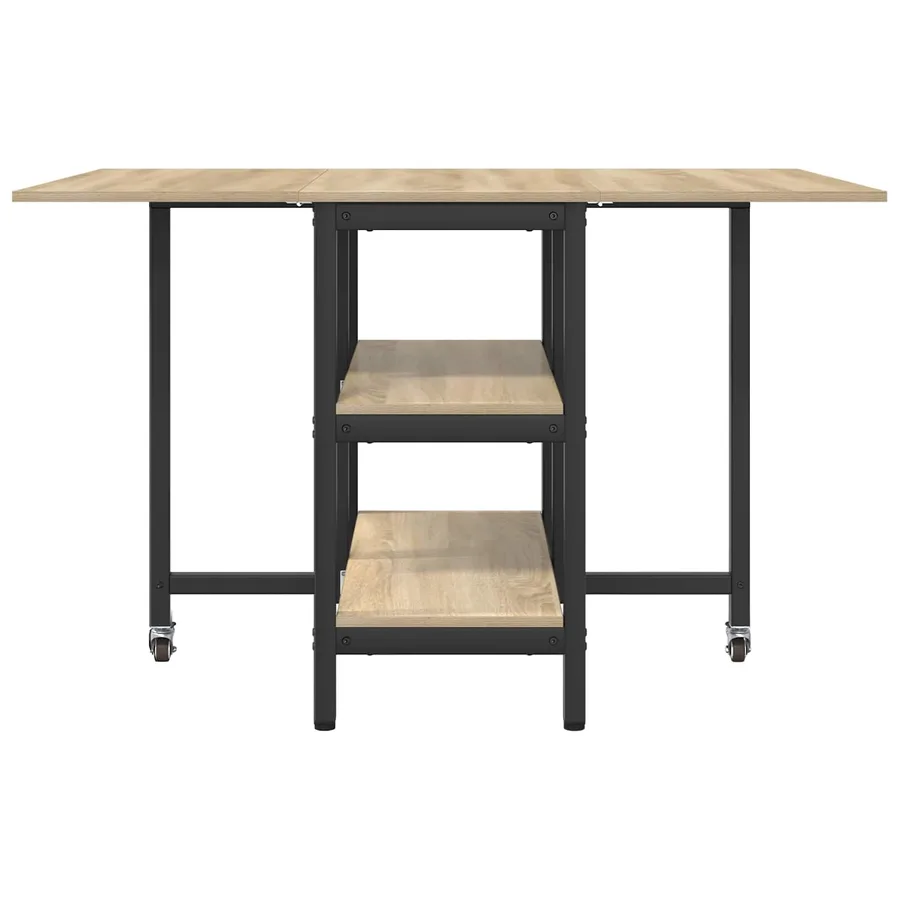 Table à dîner 122 x 80 x 76,5 cm Bois d'ingénierie Chêne Sonoma - 5