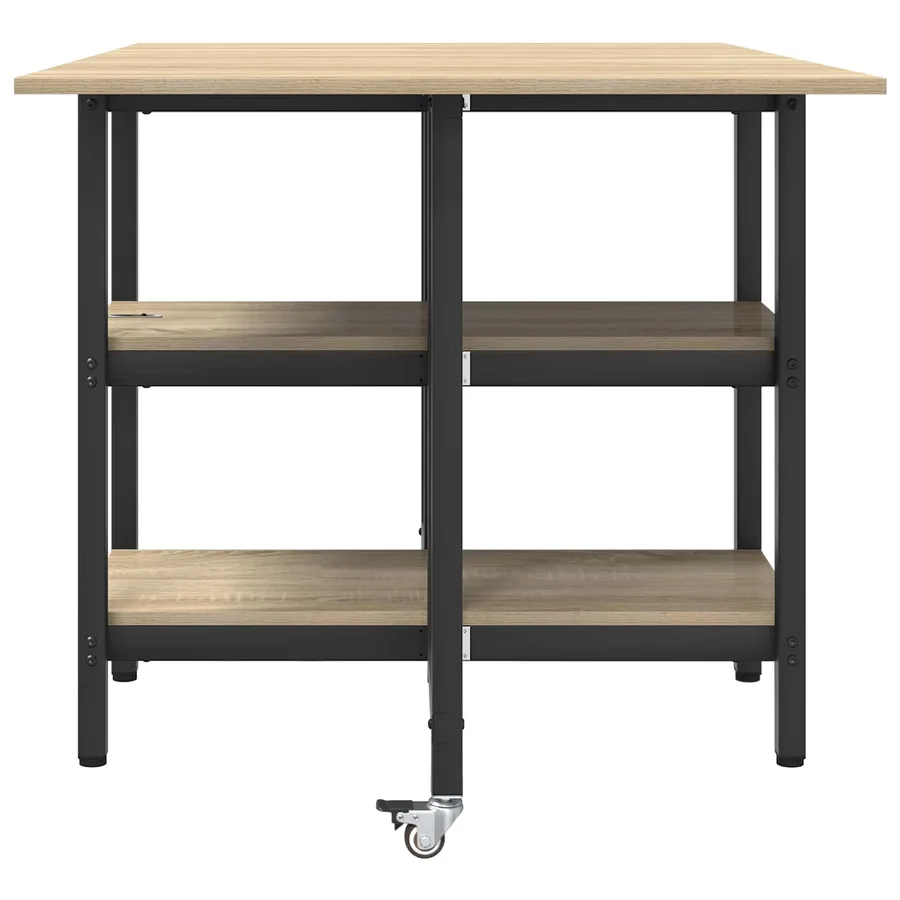 Table à dîner 122 x 80 x 76,5 cm Bois d'ingénierie Chêne Sonoma - 6