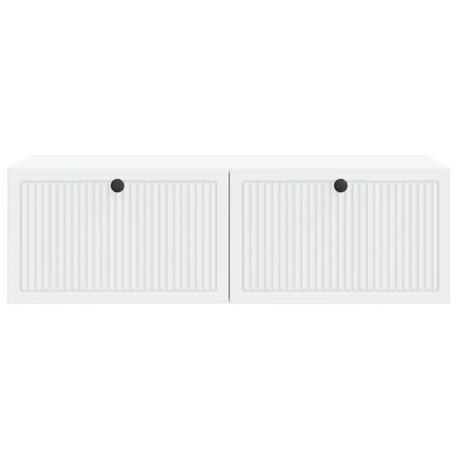 Meuble TV mural Blanc 98 x 41 x 30 cm Bois d'ingénierie - 6