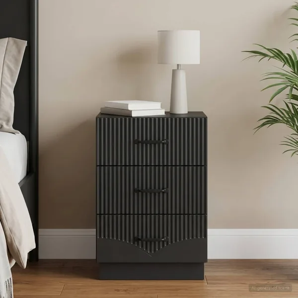 Cabinet de chevet Noir 43 x 41 x 63,5 cm Bois d'ingénierie