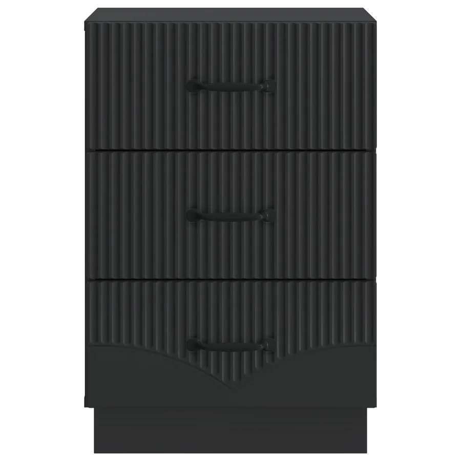Cabinet de chevet Noir 43 x 41 x 63,5 cm Bois d'ingénierie - 5