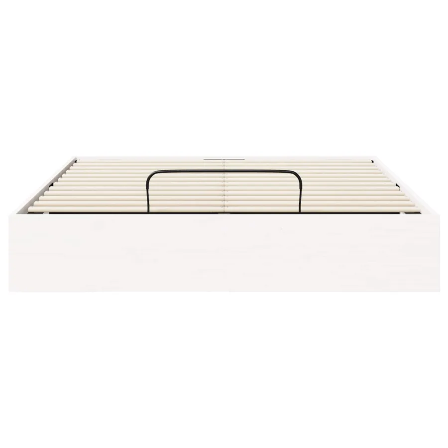 Cadre de lit ottoman avec rangement Blanc 140 x 200 cm - 6