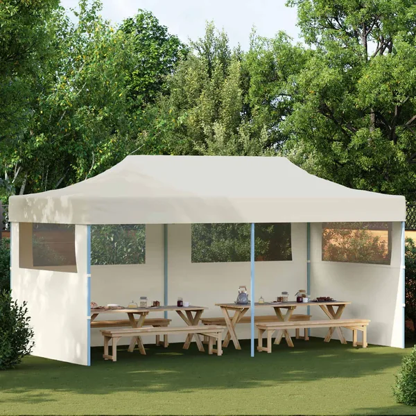 Tente de fête Crème 291 x 580 x 315 cm Tissu Oxford