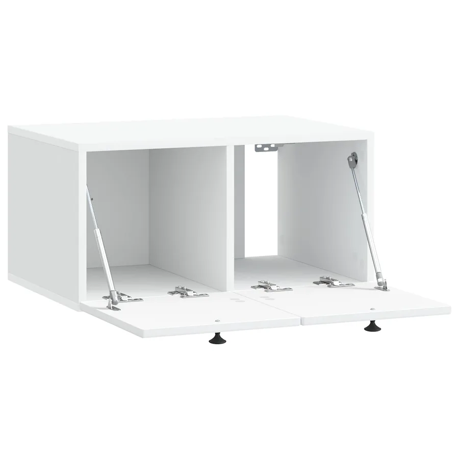Meuble TV mural Blanc 59,5 x 41 x 30 cm Bois d'ingénierie - 5