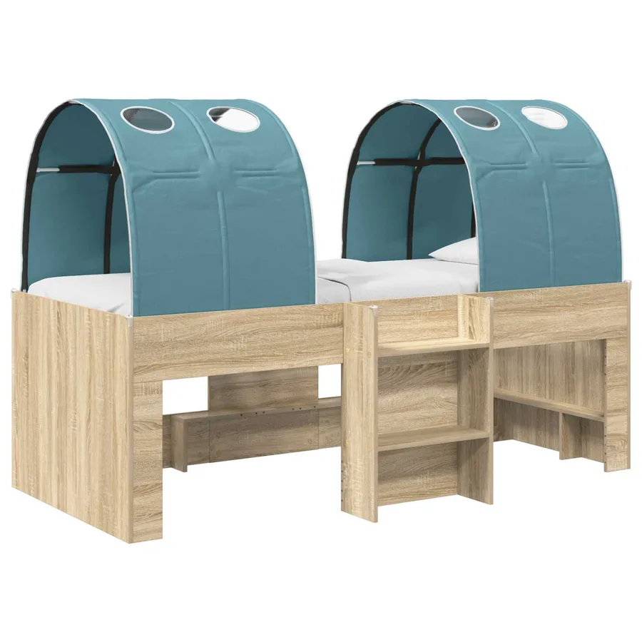 Lit Haut pour Enfants avec Tunnel 3 pc Bois d'ingénierie - 2