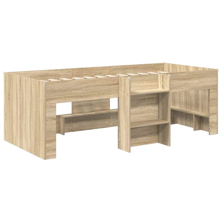 Lit Haut pour Enfants avec Tunnel 3 pc Bois d'ingénierie - 4