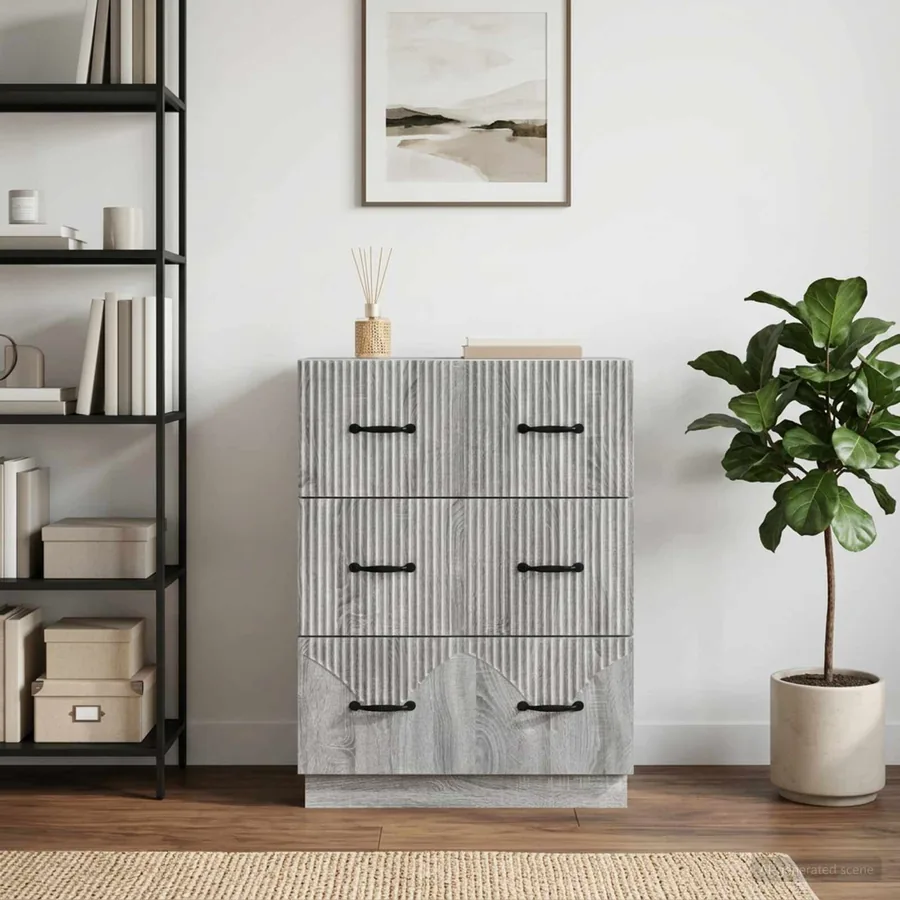 Armoire à tiroirs Sonoma gris 66 x 34,5 x 87 cm
