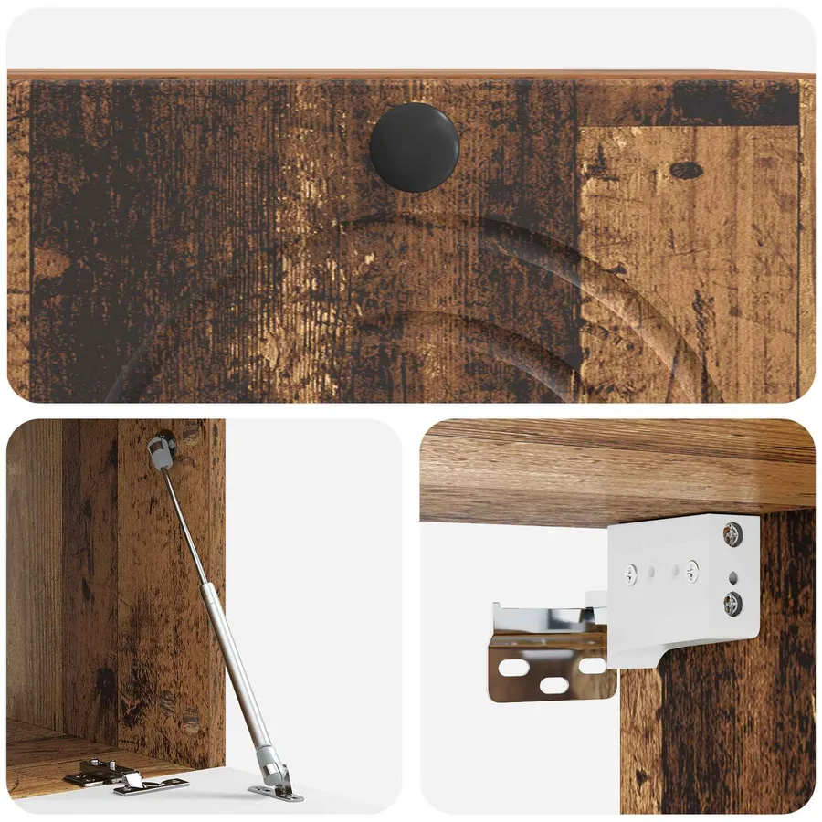Meuble TV mural Bois ancien 59,5 x 41 x 30 cm Bois d'ingénierie - 9
