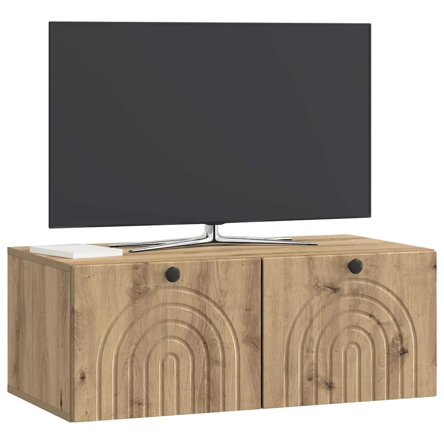 Meuble TV mural 78,5 x 41 x 30 cm Chêne artisanal - 3