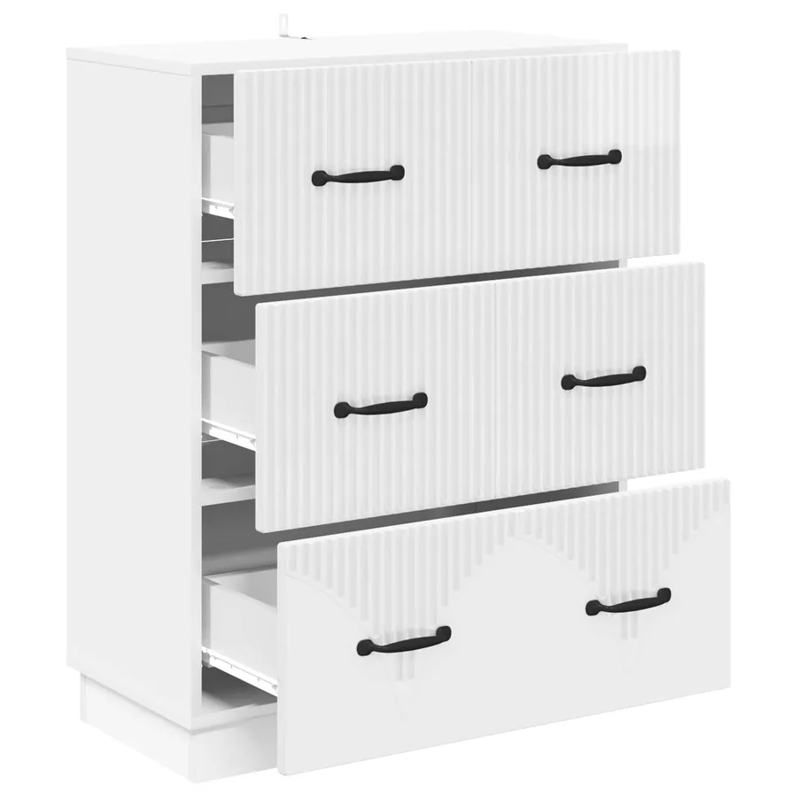 Armoire à tiroirs Blanc brillant 66 x 34,5 x 87 cm - 5