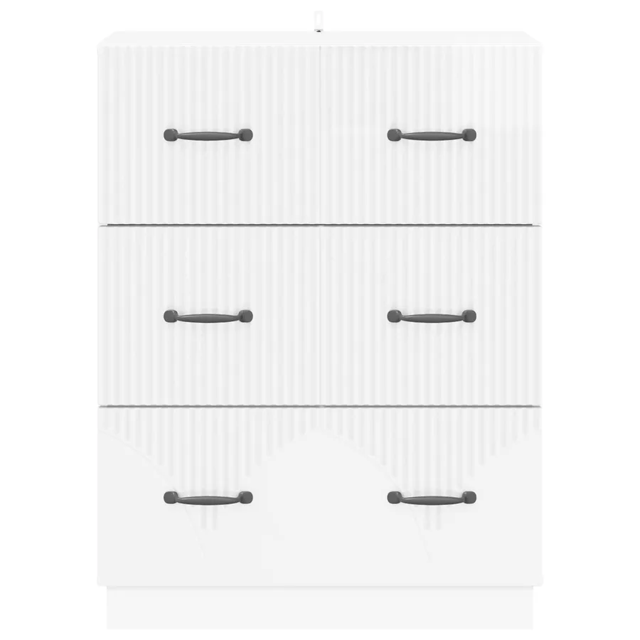 Armoire à tiroirs Blanc brillant 66 x 34,5 x 87 cm - 6
