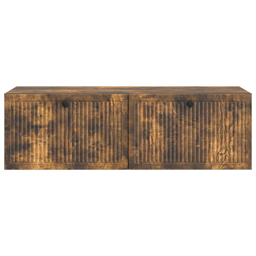 Meuble TV mural Chêne fumé 98 x 41 x 30 cm Bois d'ingénierie - 6