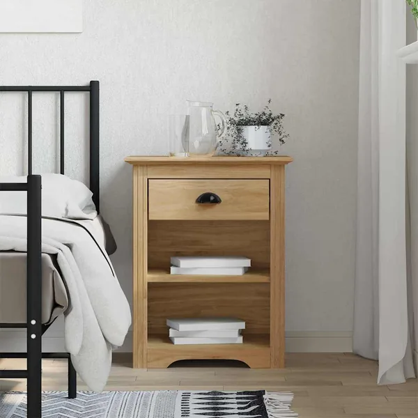 Cabinet de chevet BODO Marron miel 53 x 38,5 x 67 cm