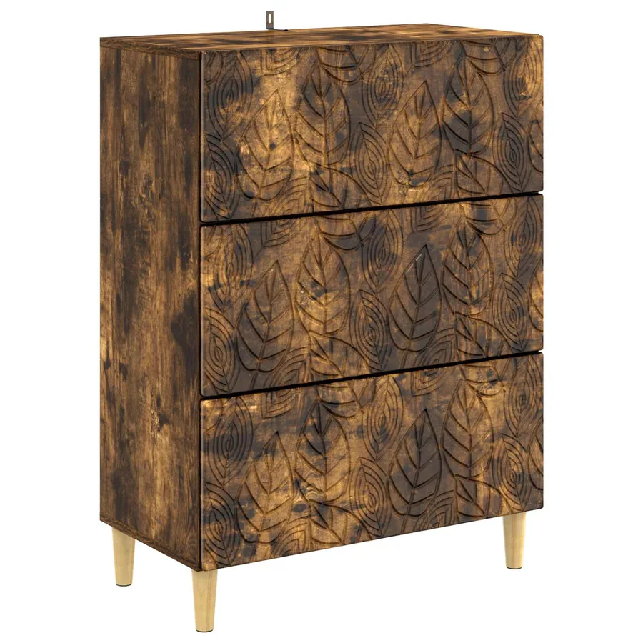 Armoire à tiroirs Chêne fumé 66 x 34,5 x 90 cm - 2