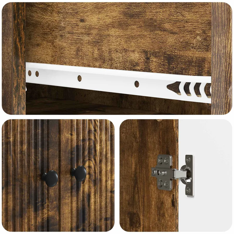 Ensemble de Meubles 2 pcs Chêne fumé 66 x 34,5 x 95 cm - 8
