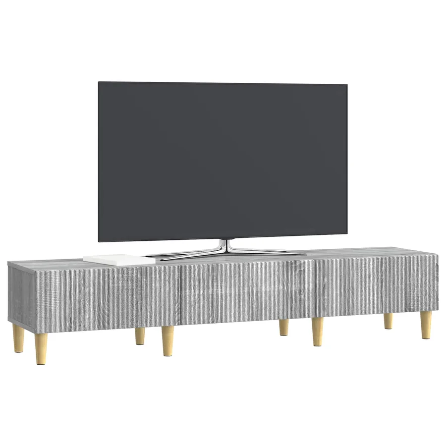 Meuble TV Sonoma gris 147 x 34,5 x 30 cm Bois d'ingénierie - 3