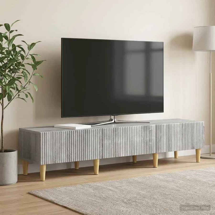 Meuble TV Sonoma gris 147 x 34,5 x 30 cm Bois d'ingénierie - 4