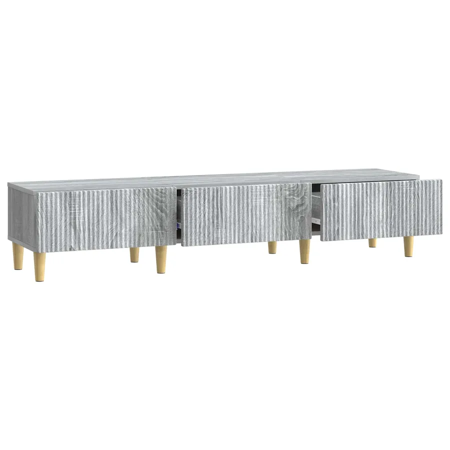Meuble TV Sonoma gris 147 x 34,5 x 30 cm Bois d'ingénierie - 5