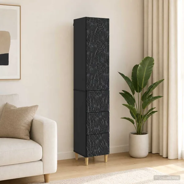 Ensemble de Meubles 2 pcs Noir 33 x 34,5 x 90 cm