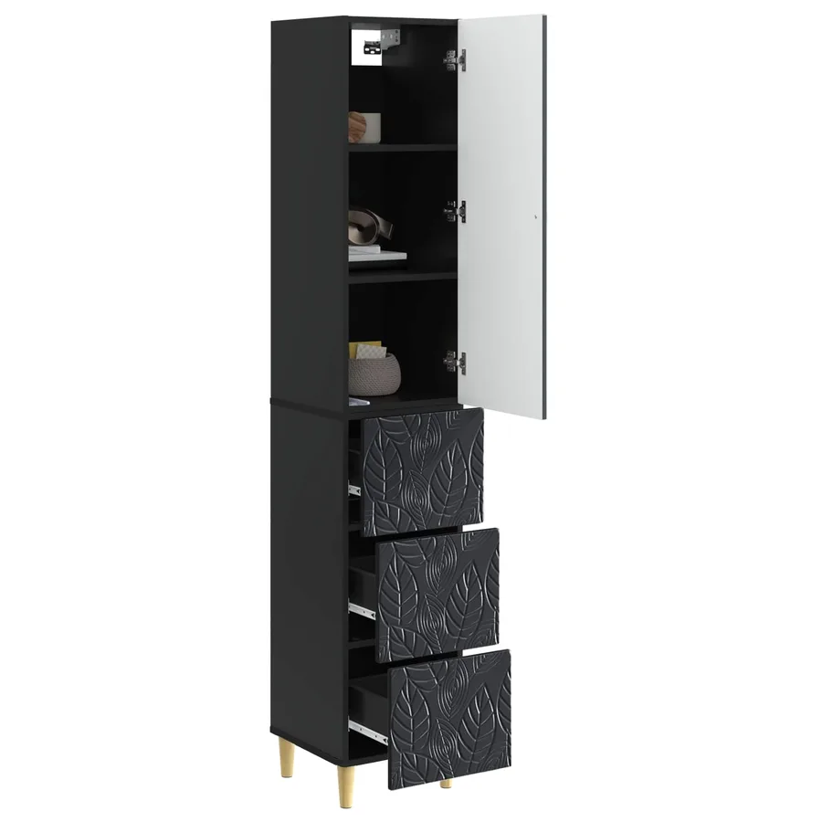 Ensemble de Meubles 2 pcs Noir 33 x 34,5 x 90 cm - 3