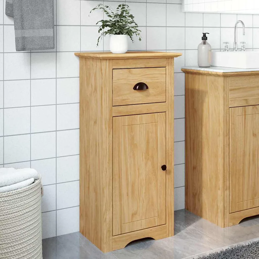 Cabinet de salle de bain BODO Marron miel 44 x 30 x 90 cm