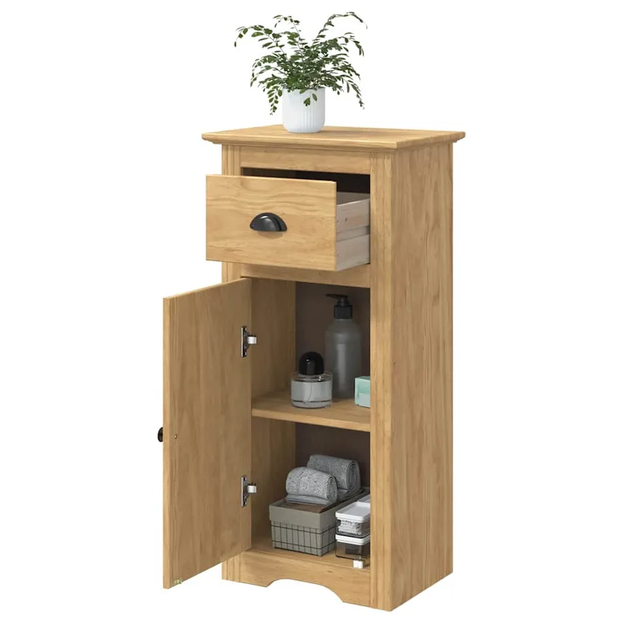 Cabinet de salle de bain BODO Marron miel 44 x 30 x 90 cm - 3