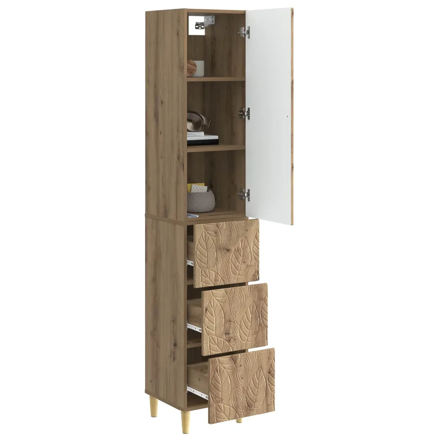 Ensemble de Meubles 2 pc 33 x 34,5 x 90 cm Bois d'ingénierie - 3