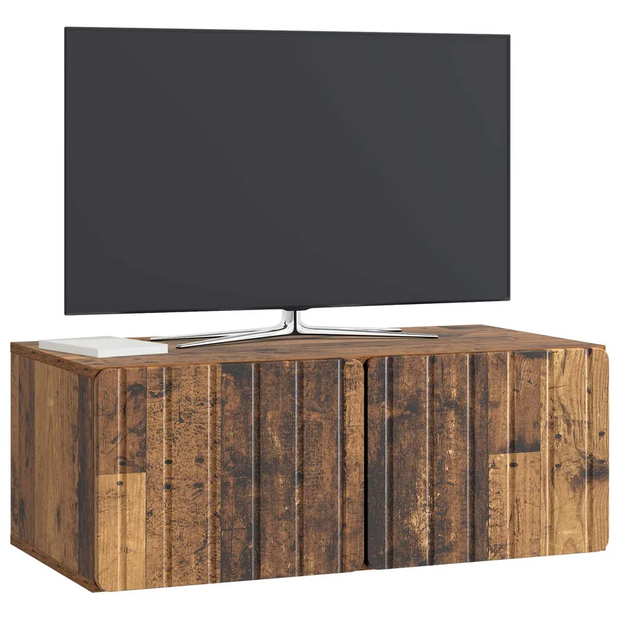 Meuble TV mural 78,5 x 41 x 30 cm Bois ancien Bois d'ingénierie - 3