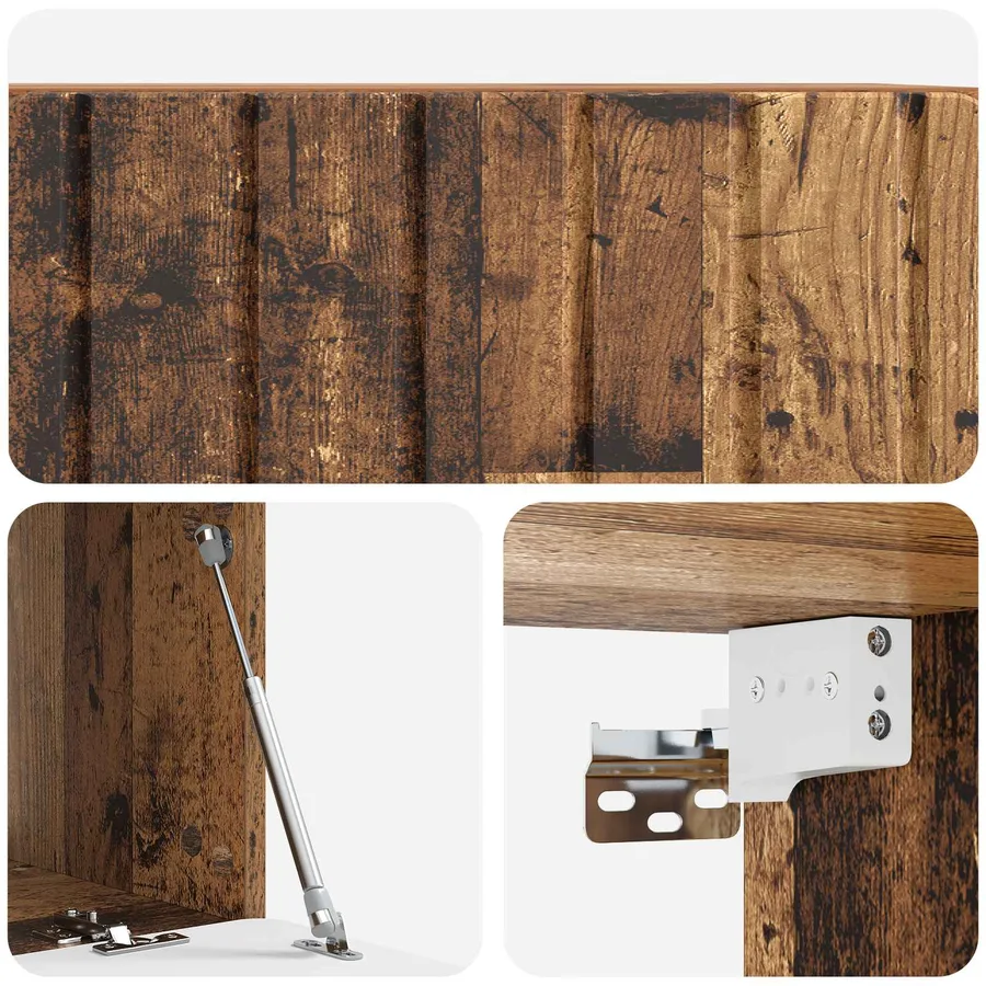 Meuble TV mural 78,5 x 41 x 30 cm Bois ancien Bois d'ingénierie - 9