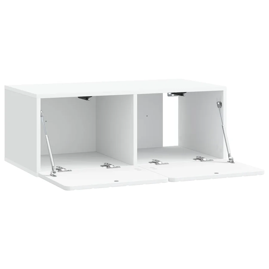 Meuble TV mural 78,5 x 41 x 30 cm Blanc Bois d'ingénierie - 5