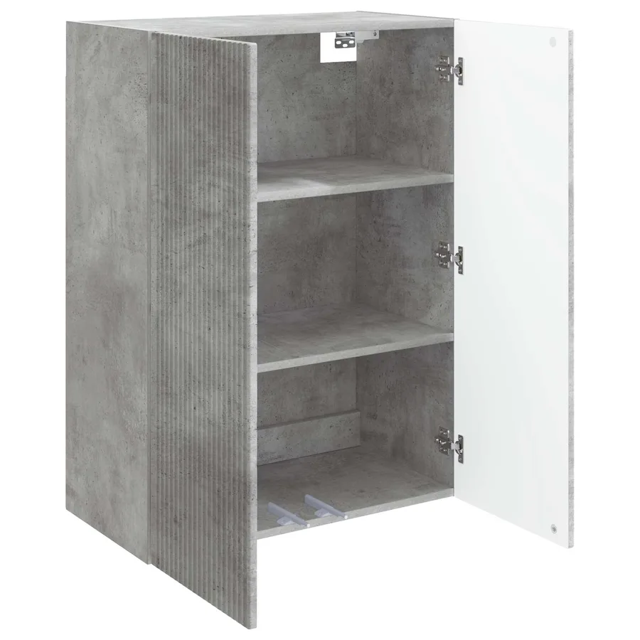 Armoire Murale Gris béton 66 x 34,5 x 90 cm Bois d'ingénierie - 3