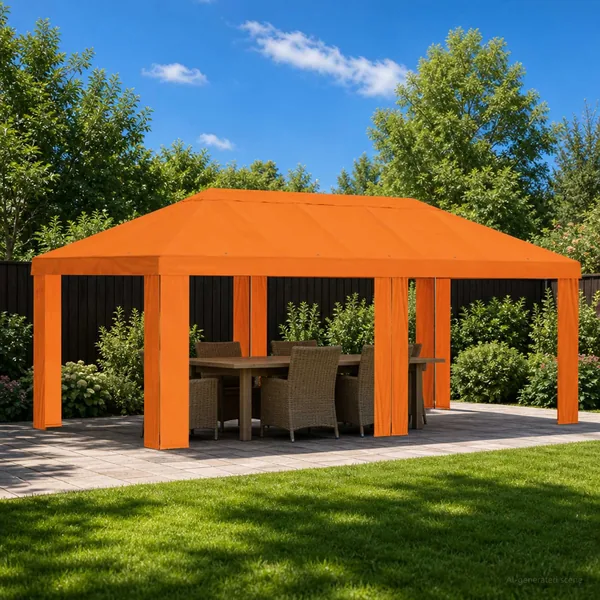 Housse de Gazebo 6 x 3 m Orange Polyester 190 gsm