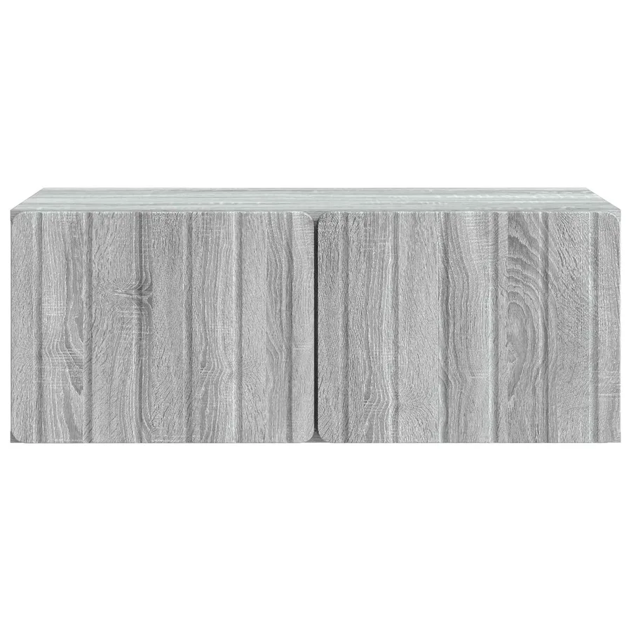 Meuble TV mural 78,5 x 41 x 30 cm Sonoma gris Bois d'ingénierie - 6