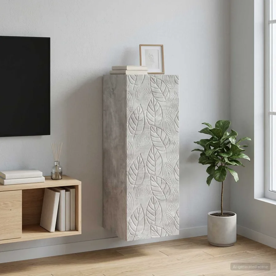 Armoire Murale Gris béton 33 x 34,5 x 90 cm Bois d'ingénierie