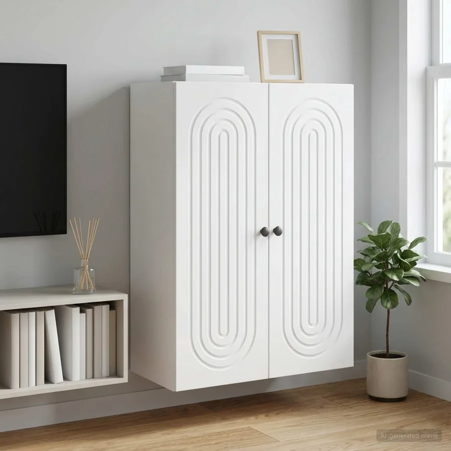 Armoire Murale Blanc 66 x 34,5 x 90 cm Bois d'ingénierie