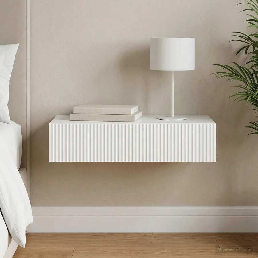 Table d'appoint murale Blanc 87,5 x 34,5 x 17 cm