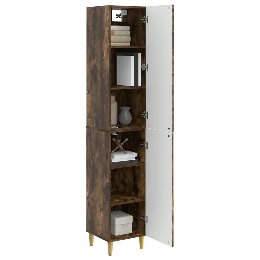 Ensemble de Meubles 2 pcs Chêne fumé Bois d'ingénierie - 3