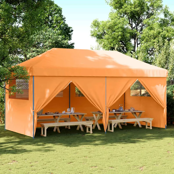 Tente de fête Orange 292 x 580 x 315 cm Tissu Oxford
