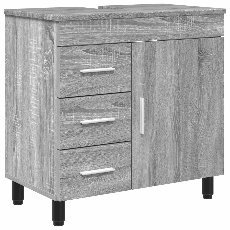 Unité de vanité de salle de bain Sonoma gris 60 x 35 x 60 cm - 2
