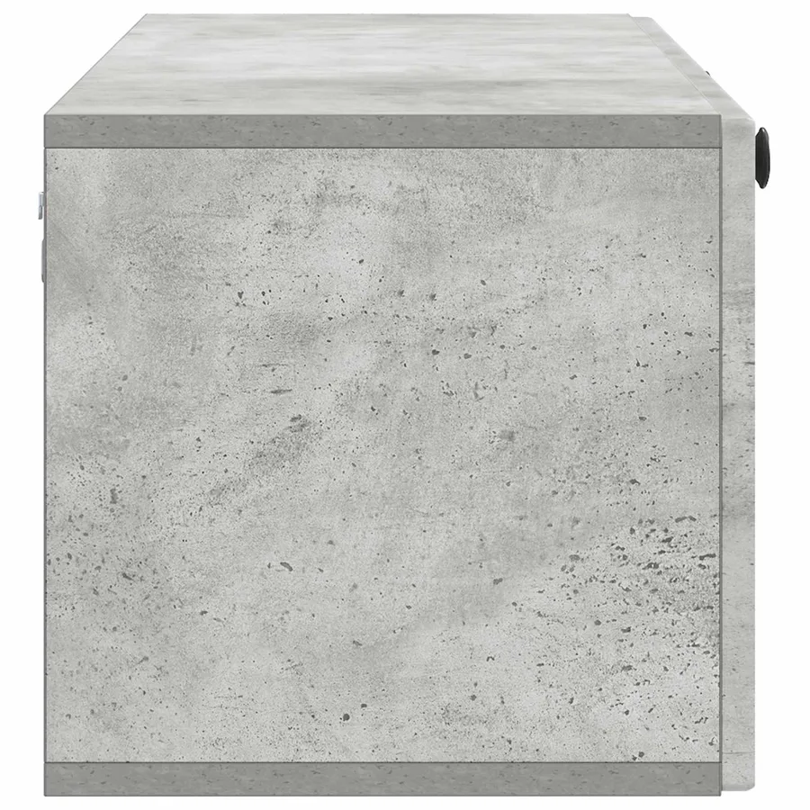 Meuble TV mural Gris béton 98 x 31 x 30 cm Bois d'ingénierie - 7