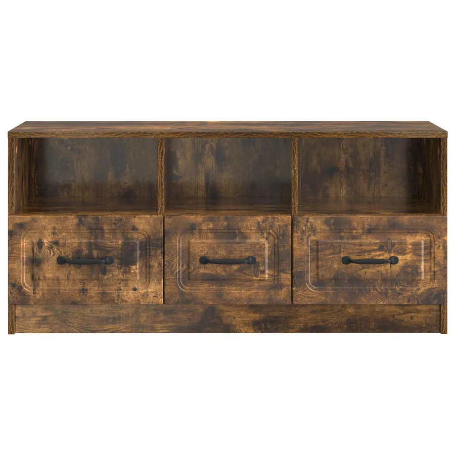 Meuble TV Chêne fumé 102 x 34,5 x 47 cm Bois d'ingénierie - 6