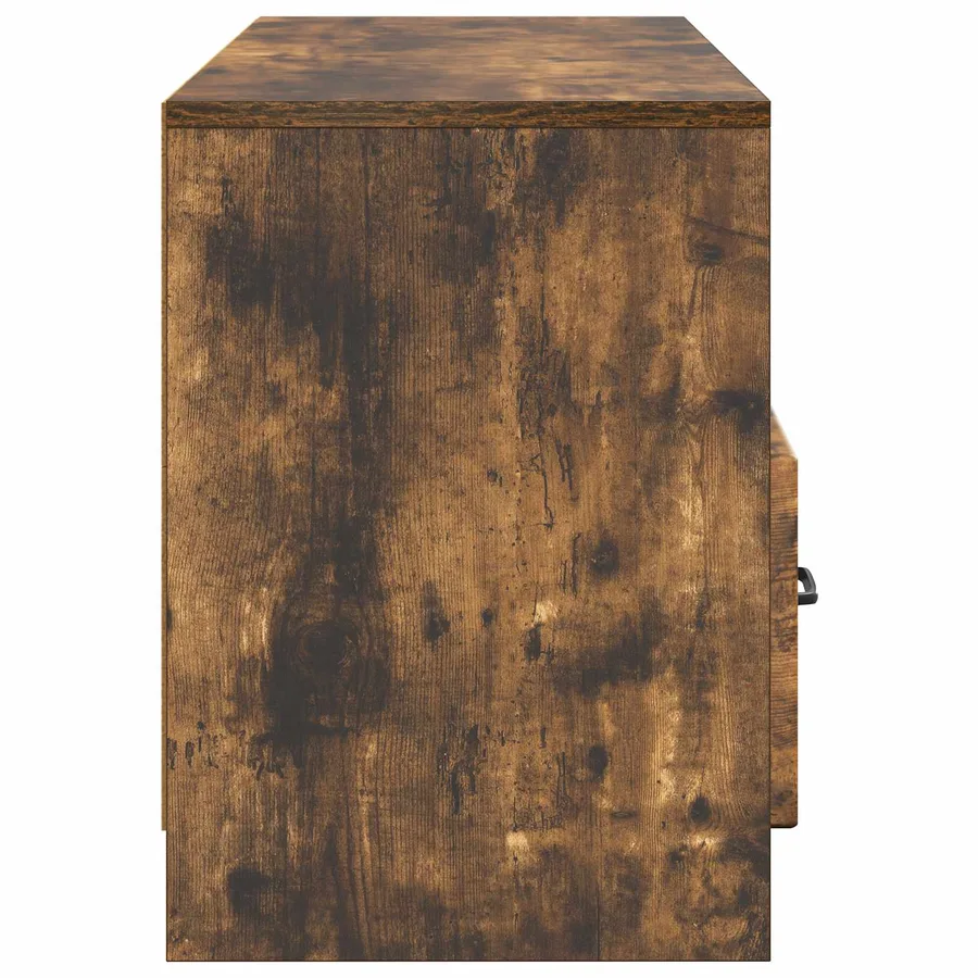 Meuble TV Chêne fumé 102 x 34,5 x 47 cm Bois d'ingénierie - 7