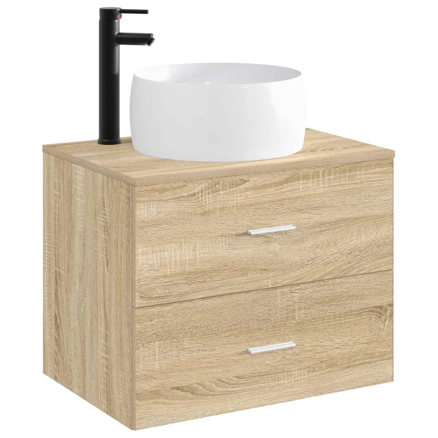 Lavabo de salle de bains Noir Mat 38,5 x 38,5 x 16 cm métal - 3