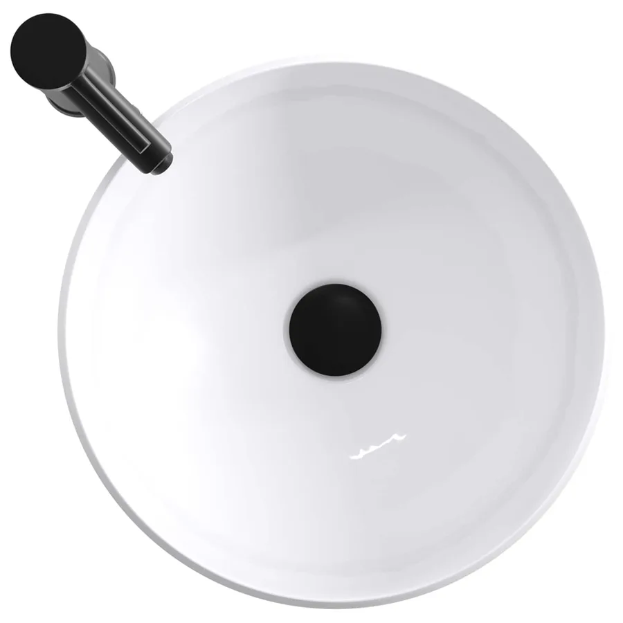 Lavabo de salle de bains Noir Mat 38,5 x 38,5 x 16 cm métal - 7