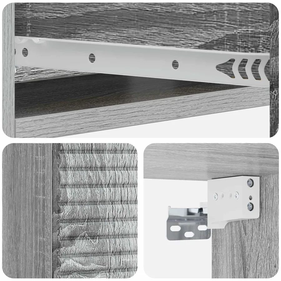 Table d'appoint murale Sonoma gris 59 x 34,5 x 17 cm - 8