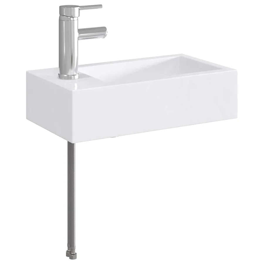 Lavabo de salle de bains Chrome 45,5 x 25,5 x 13 cm métal - 2